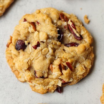 single vegan coconut pecan cookie