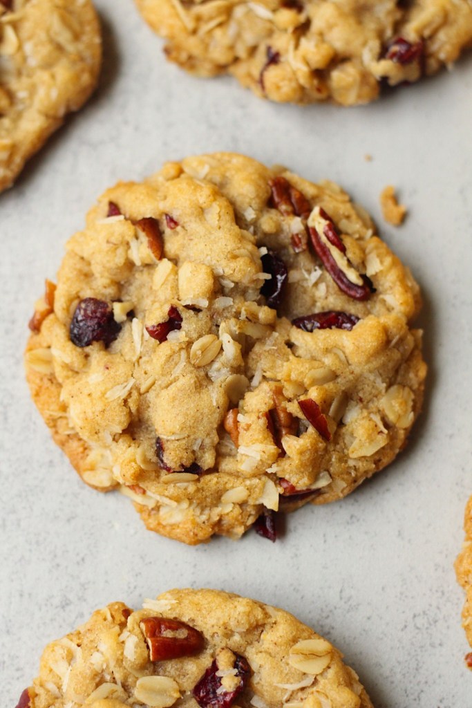 single vegan coconut pecan cookie