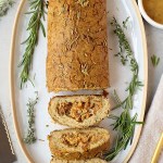 top view sliced gluten-free holiday roast