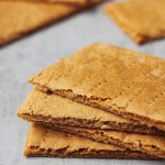 homemade vegan graham crackers stacked