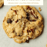 pin image for vegan coconut pecan cookies