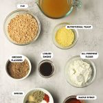 labeled ingredients photo for vegan breakfast sausage patties