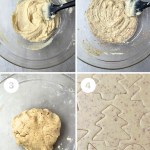 4 steps for making vegan cut out sugar cookie dough