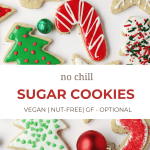 pin image for vegan cut out sugar cookies