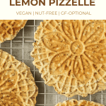 pin image for vegan lemon pizzelle