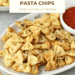 pin image for air fried pasta chips
