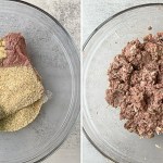 2 steps of mixing beyond meat meatballs