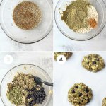 4 steps for oatmeal protein cookies dough