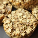 close up vegan baked oatmeal cups