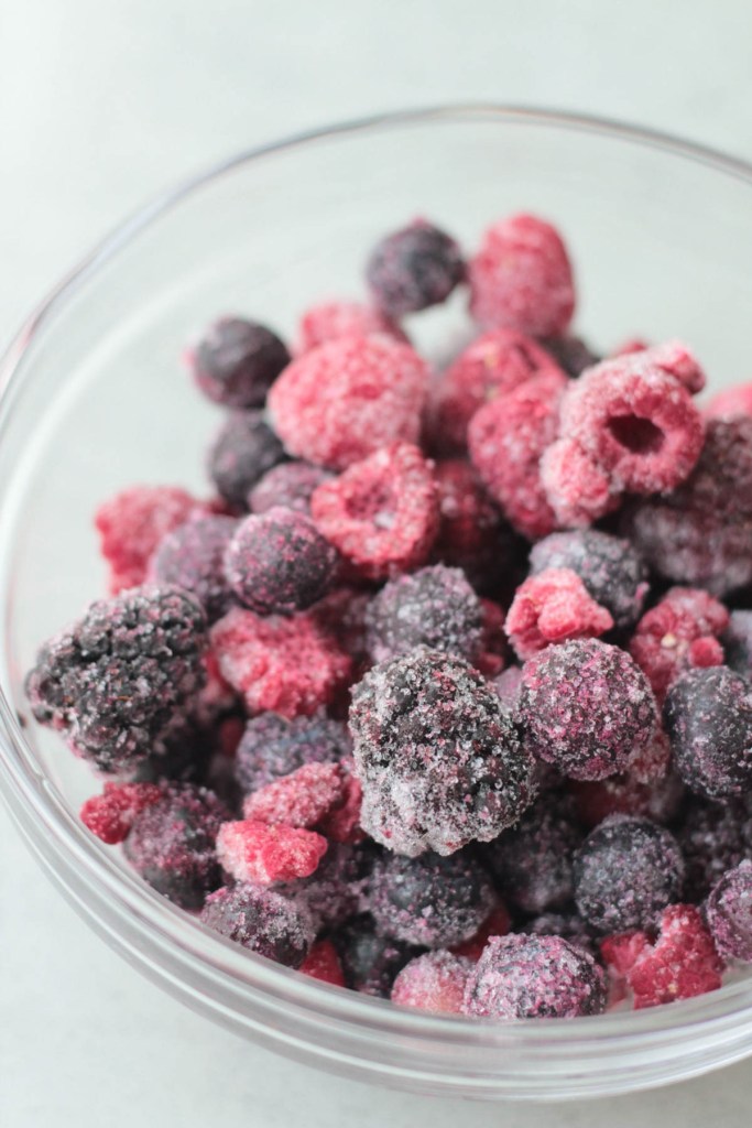 frozen berries in a bowl