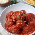 beyond meat meatballs covered in sauce