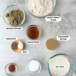 ingredients labeled for vegan protein waffle