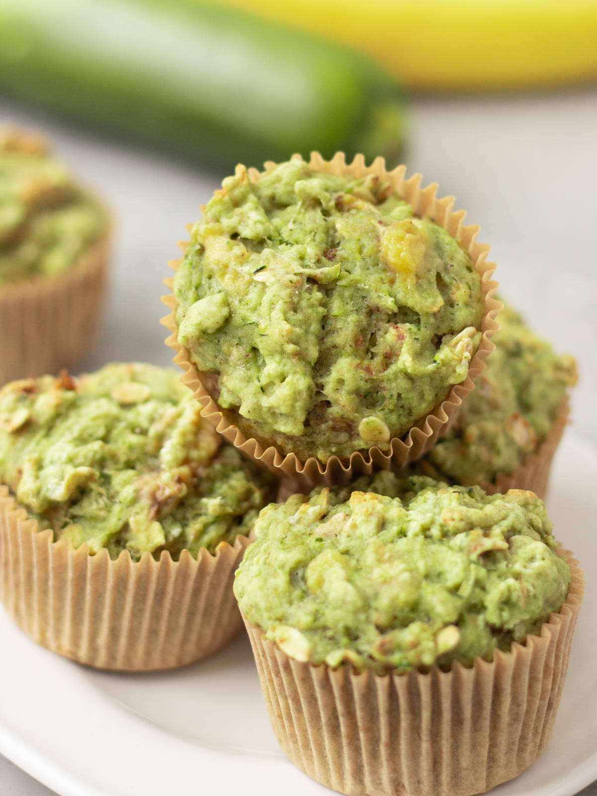 hidden veggie muffins stacked