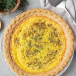 top view finished just egg quiche