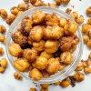 close up crispy chickpeas