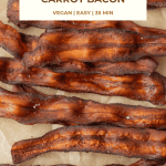pin image for vegan carrot bacon