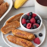 finished vegan breakfast sausage links