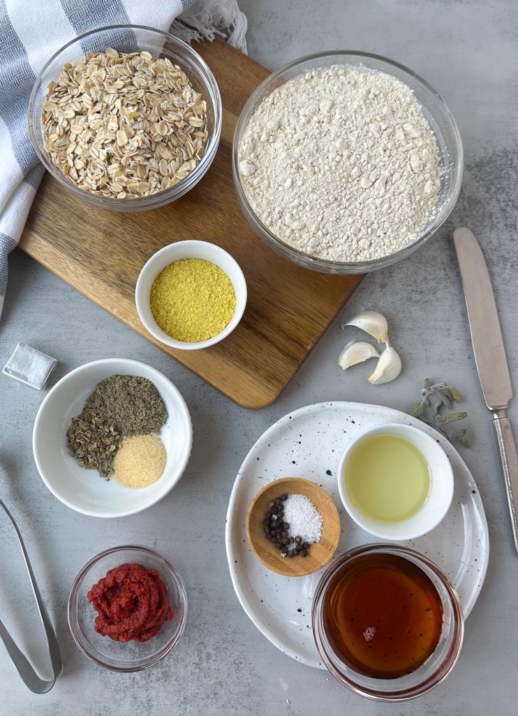ingredients to make vegan breakfast sausage links