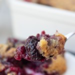 vegan blackberry cobbler spoonful