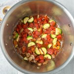 sauteed veggies with spices in a large pot