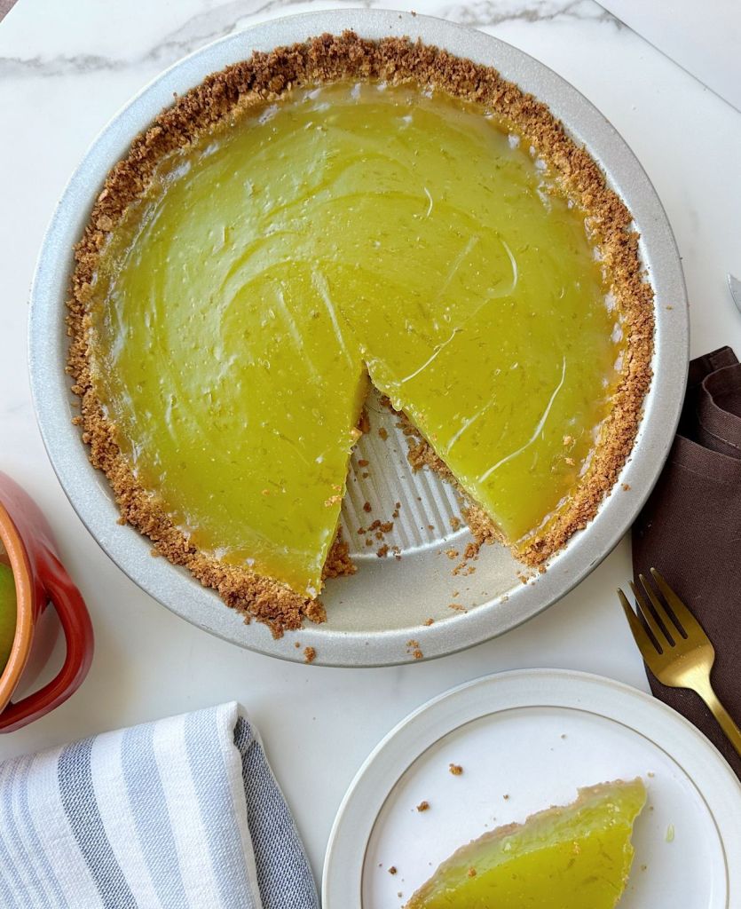 top view key lime tart