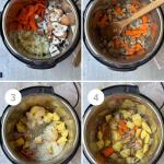 4 steps of instant pot vegetable casserole